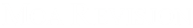Hvit logo av Moa Revisjon AS