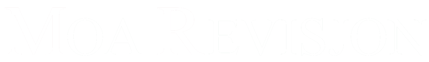 Hvit logo av Moa Revisjon AS